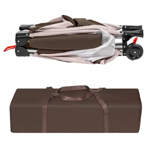 1 Lit De Voyage Pour Enfants Peu Encombrant éléphant En Nylon Marron