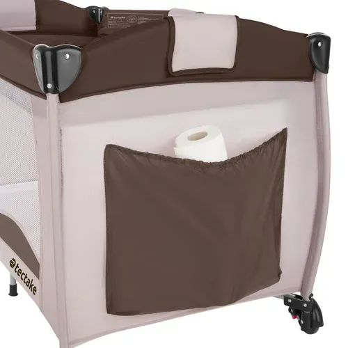 1 Lit De Voyage Pour Enfants Peu Encombrant éléphant En Nylon Marron