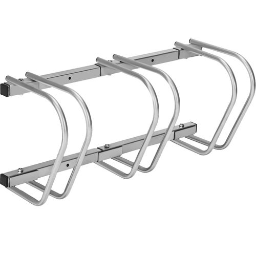 1 Support À Bicyclette En Acier Enduit De Poudre Argent