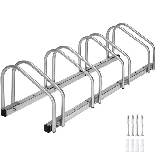 Support à Bicyclette En Acier Enduit De Poudre Argent