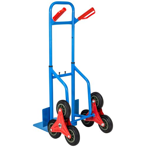 Diable Monte Escalier 200 Kg Plateau Pliable 6 Roues étoile Acier 103x49x66 Cm
