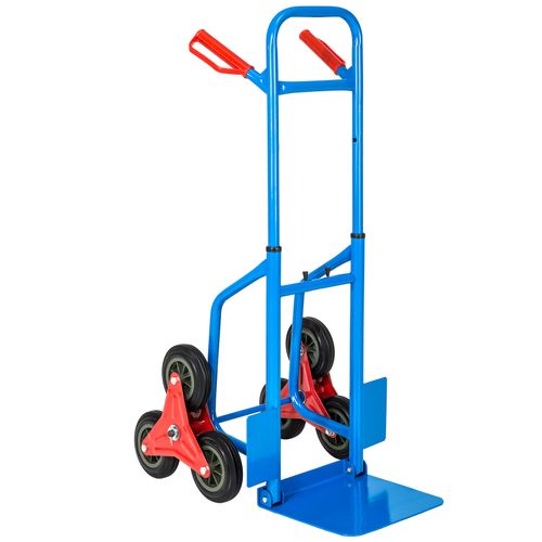 Diable Monte Escalier 200 Kg Plateau Pliable 6 Roues étoile Acier 103x49x66 Cm