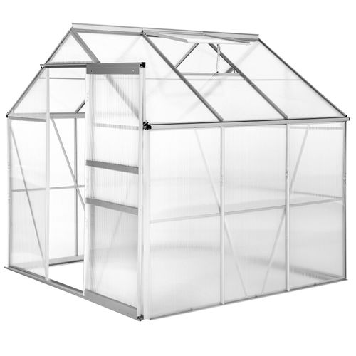 Serre En Aluminium Blanc Transparent