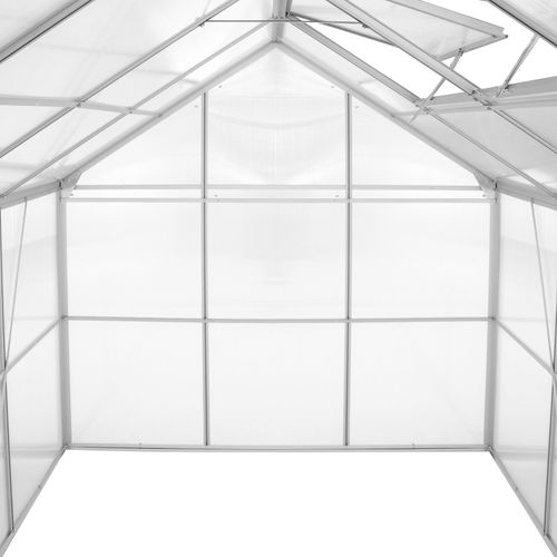 Serre En Aluminium Blanc Transparent