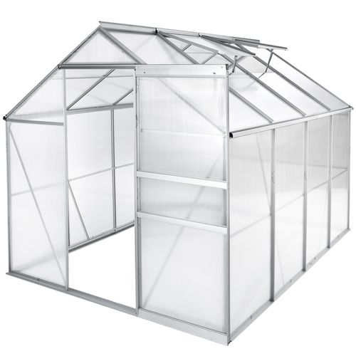 Serre En Aluminium Blanc Transparent