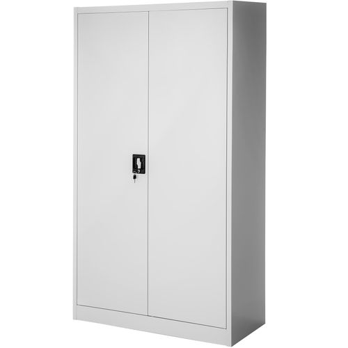 Armoire De Bureau En Acier 4 étagères Réglables En Hauteur Gris