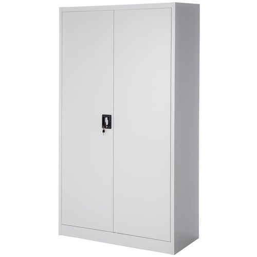 Armoire De Bureau En Acier 4 étagères Réglables En Hauteur Gris