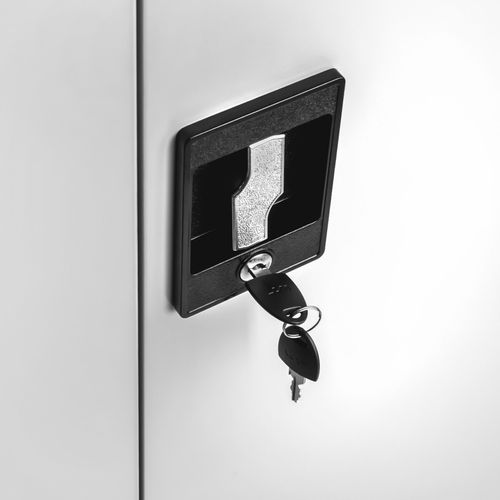 Armoire De Bureau En Acier 4 étagères Réglables En Hauteur Gris