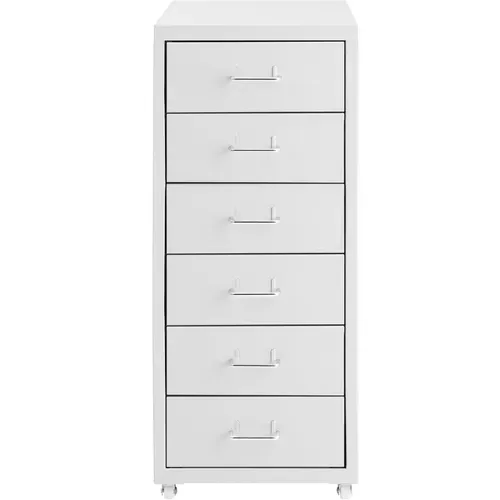 Caisson De Bureau à Roulettes En Métal En Acier Gris Clair