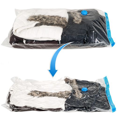 Lot De 5 Sacs Sous Vide En 3 Tailles En Plastique Blanc Transparent