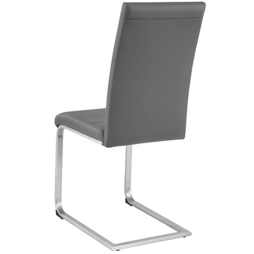 Ensemble De 2 Chaises De Salle à Manger En Cuir Synthétique Gris