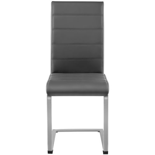 Ensemble De 2 Chaises De Salle à Manger En Cuir Synthétique Gris