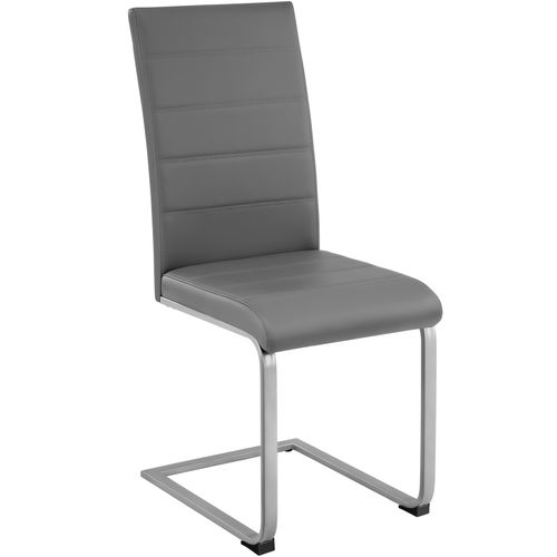 Lot De 4 Ensemble De Chaises De Salle À Manger Bettina En Matière Synthétique Gris