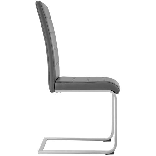 Lot De 4 Ensemble De Chaises De Salle À Manger Bettina En Matière Synthétique Gris