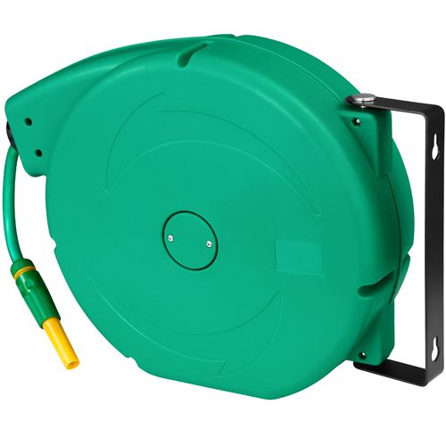 Dévidoir à Enroulement Automatique Pour Tuyau D'arrosage En Polypropylène Vert