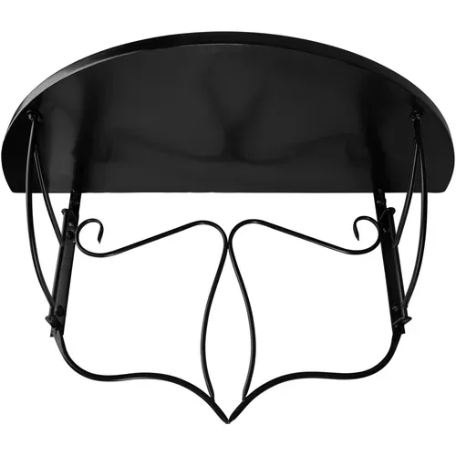 Table De Balcon En Acier Mosaïque Et Ciment 75 X 65 X 62 Cm Blanc/bleu