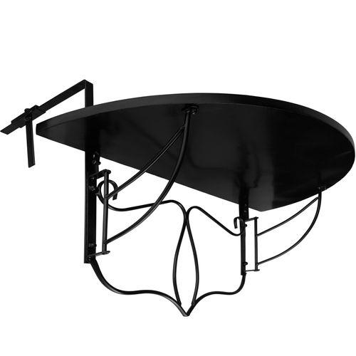 1 Table De Balcon En Acier Noir/blanc