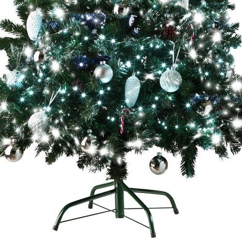 Sapin De Noël Artificiel Avec Pommes De Pin Et Support Métallique 180 Cm Vert