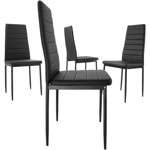 Ensemble Table Et Chaises De Salle à Manger 5 Pièces En Acier Noir