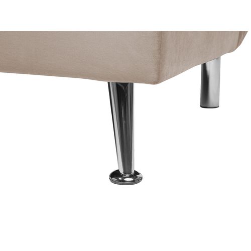 Canapé Convertible 3 Places En Tissu Beige Hasle