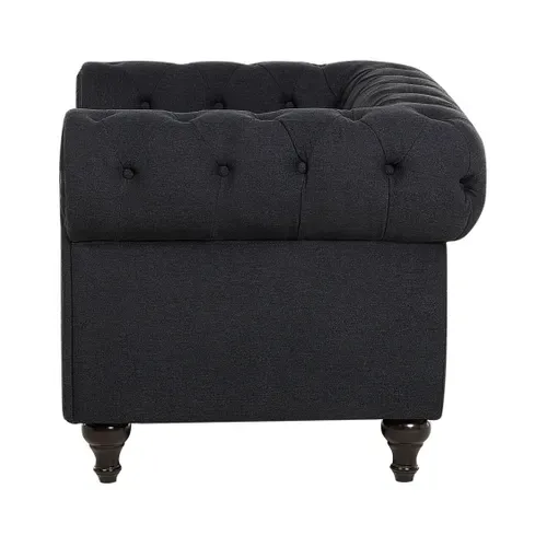 Fauteuil Gris Graphite Chesterfield