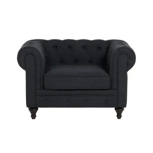 Fauteuil Gris Graphite Chesterfield