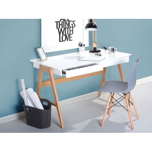 Table De Bureau 120 X 70 Cm Blanc Sheslay