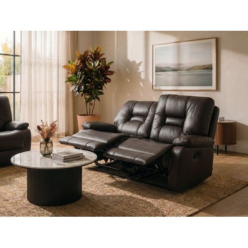 Ensemble Canapés Et Fauteuil En Cuir Pu Marron 6 Places Bergen