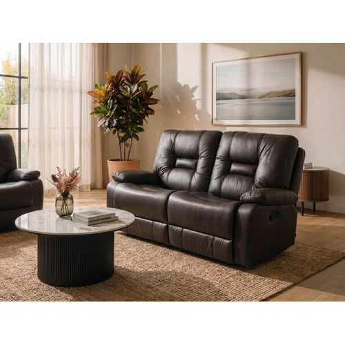 Ensemble Canapés Et Fauteuil En Cuir Pu Marron 6 Places Bergen