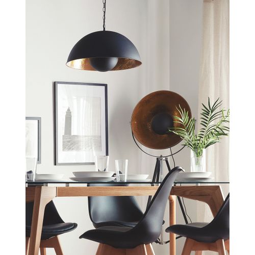 Lampe Suspension Noire Et Dorée Thames Ii