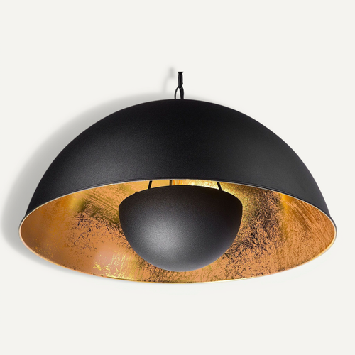 Lampe Suspension Noire Et Dorée Thames Ii