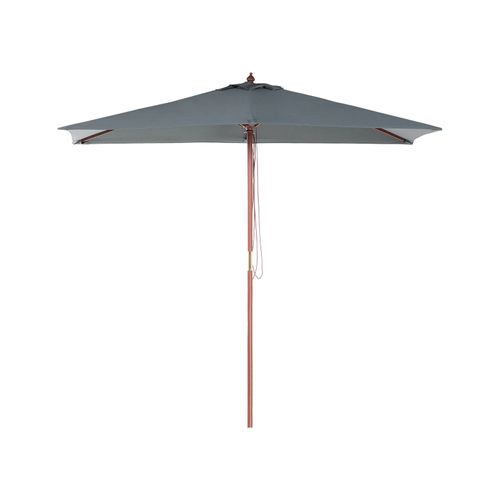Parasol De Jardin En Bois Avec Toile Gris Foncé 144 X 195 Cm Flamenco