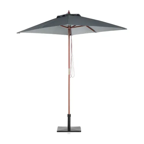 Parasol De Jardin En Bois Avec Toile Gris Foncé 144 X 195 Cm Flamenco