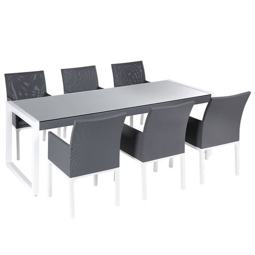 Set De Salle à Manger Verre Gris Bacoli
