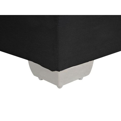 Lit Boxspring En Tissu Noir 180x200 Cm Admiral