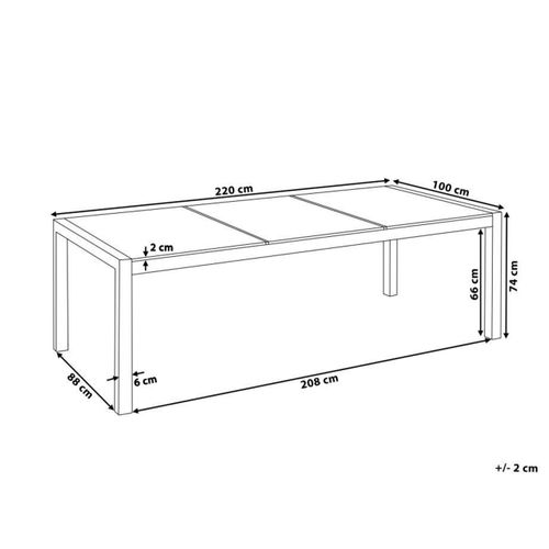 Table De Jardin 220 X 100 Cm Tailles Différentes