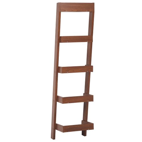 Bibliothèque 5 Étagères Bois Foncé Mobile Duo