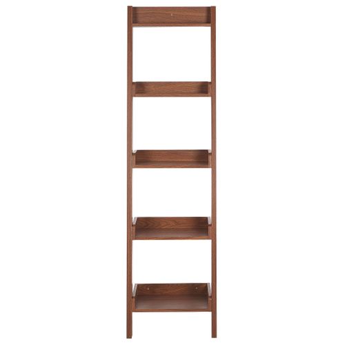 Bibliothèque 5 Étagères Bois Foncé Mobile Duo