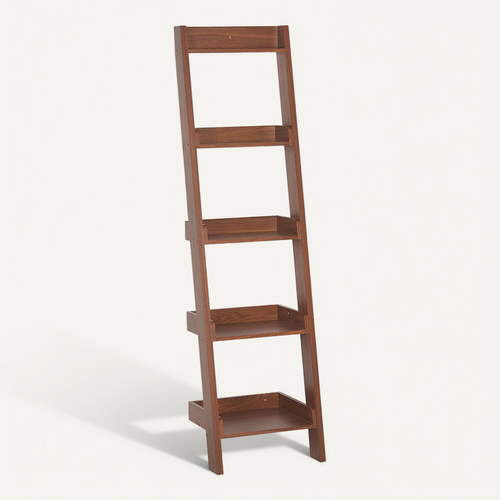 Bibliothèque 5 Étagères Bois Foncé Mobile Duo