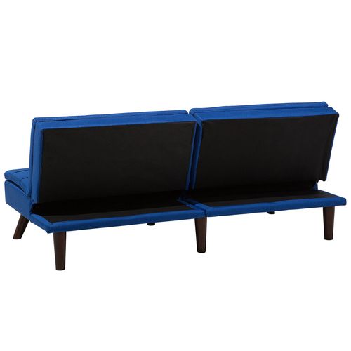 Canapé Convertible 3 Places En Tissu Bleu Cobalt Ronne
