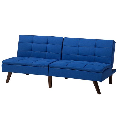 Canapé Convertible 3 Places En Tissu Bleu Cobalt Ronne