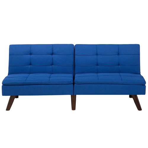 Canapé Convertible 3 Places En Tissu Bleu Cobalt Ronne