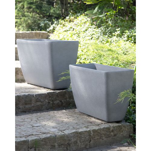 Jardinière En Pierre Grise 74 X 32 X 45 Cm Baris