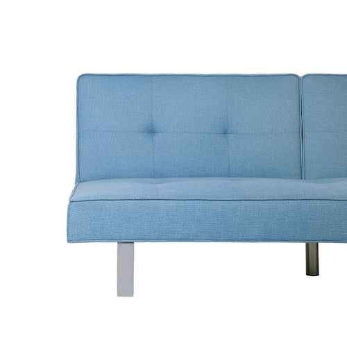 Canapé Convertible 3 Places En Tissu Bleu Dublin