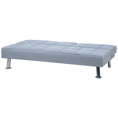Canapé Convertible 3 Places En Tissu Gris Clair Roxen