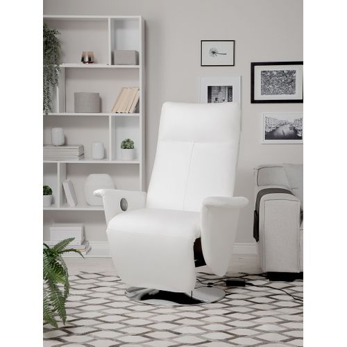 Fauteuil En Cuir Pu Blanc Prime
