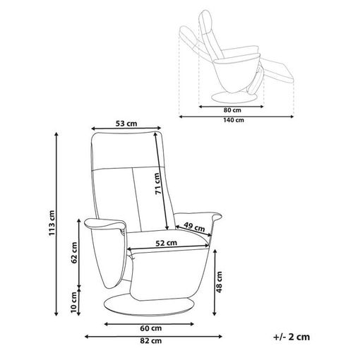 Fauteuil En Cuir Pu Blanc Prime