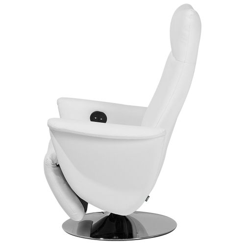 Fauteuil En Cuir Pu Blanc Prime