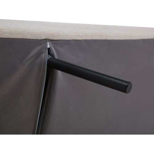 Canapé Convertible 3 Places En Tissu Beige Ingaro