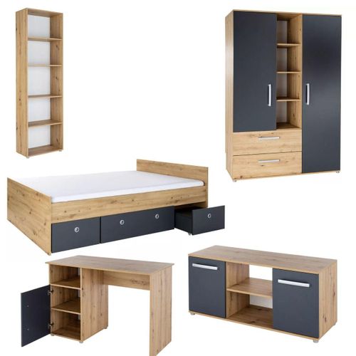 Ensemble De Meubles Alessio Pour Chambre D'adolescent 120x200